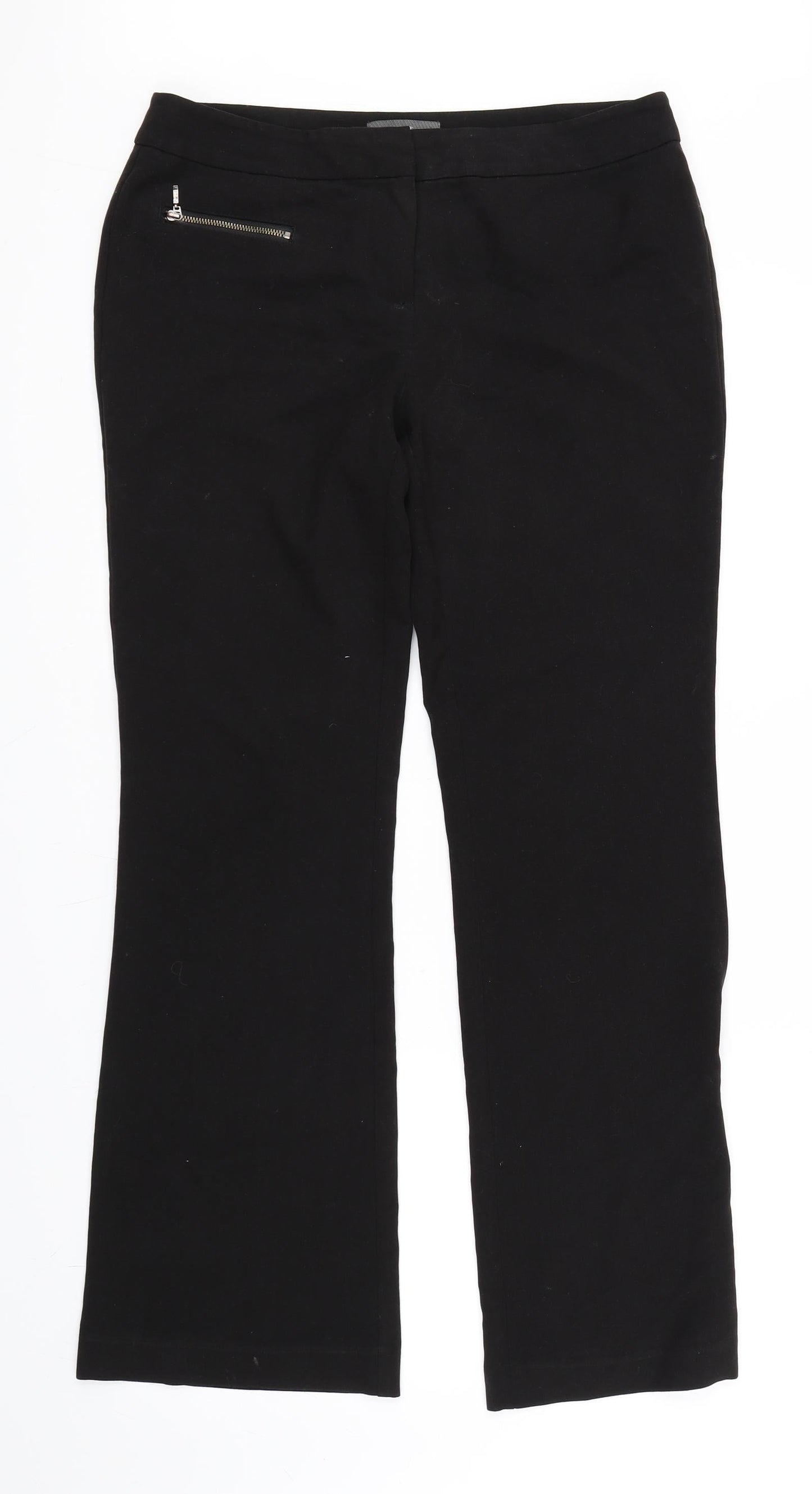 Womens UK Size 10 NEXT Regular Fit  Black Trousers