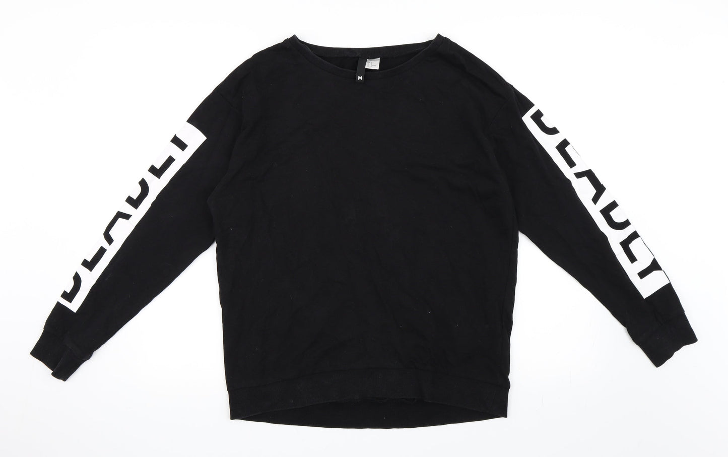Mens UK Size M H&M Black Pullover Sweatshirt
