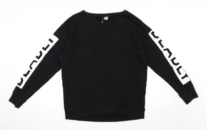 Mens UK Size M H&M Black Pullover Sweatshirt
