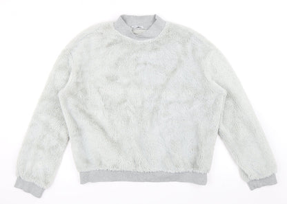 Zara Womens Blue   Pullover Sweatshirt Size M  - Fluffy