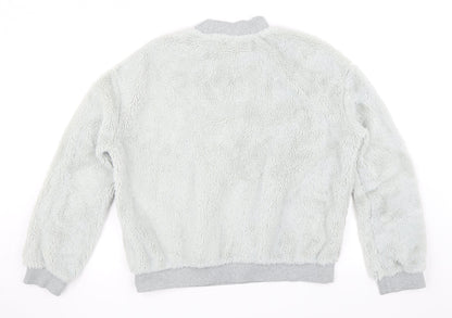 Zara Womens Blue   Pullover Sweatshirt Size M  - Fluffy