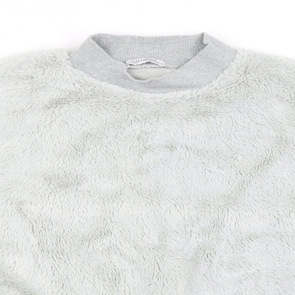 Zara Womens Blue   Pullover Sweatshirt Size M  - Fluffy