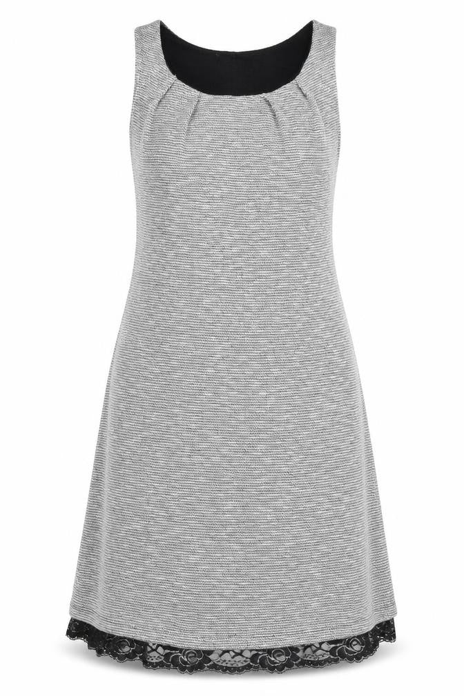 Front view of Risskio women’s black a-line, size S