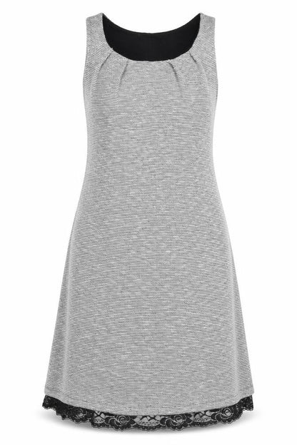 Front view of Risskio women’s black a-line, size S