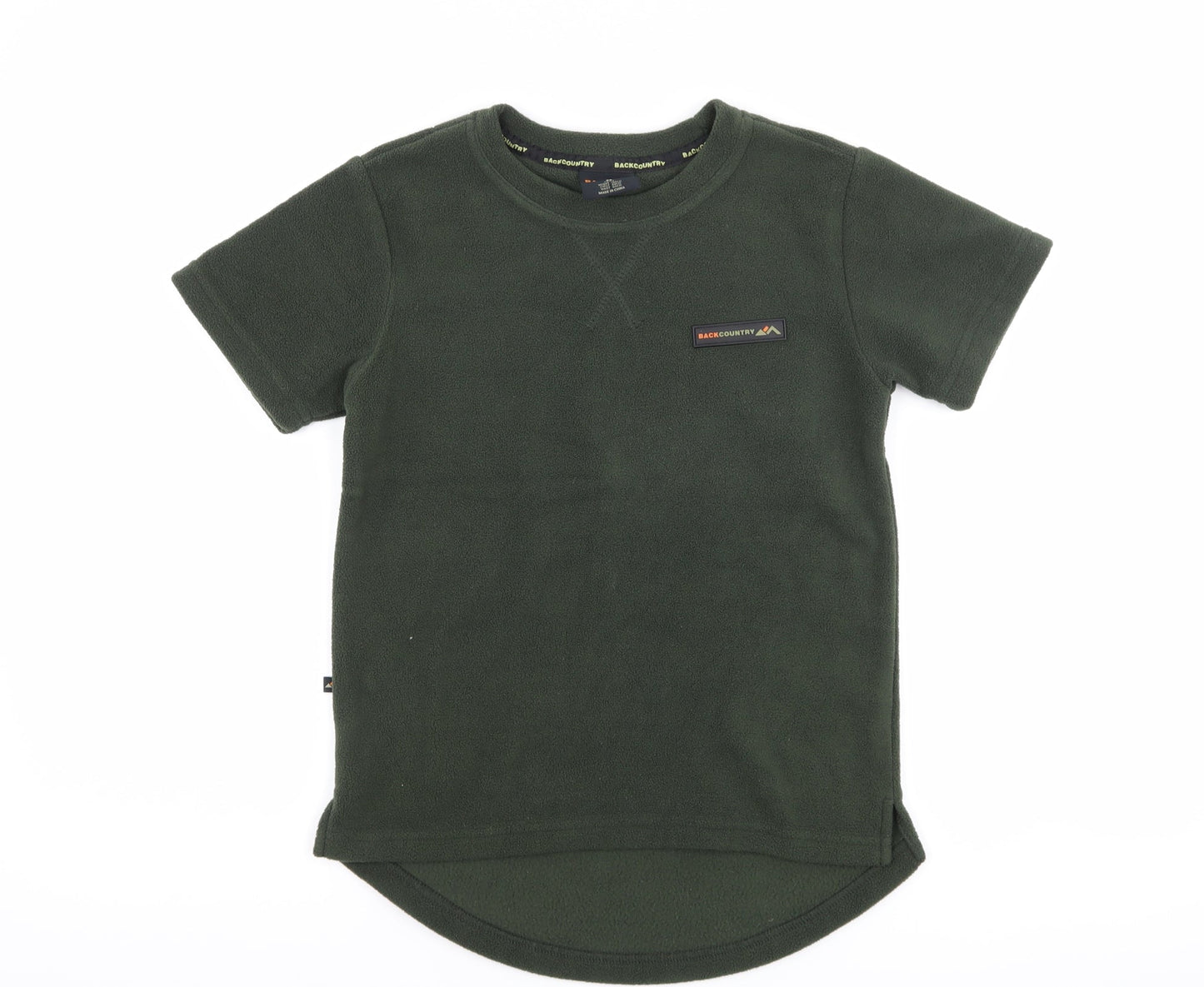 back country Boys Green  Fleece Basic T-Shirt Size 8 Years