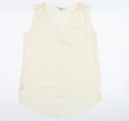 Womens UK Size 10 NEXT Ivory Basic Blouse
