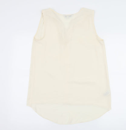 Womens UK Size 10 NEXT Ivory Basic Blouse
