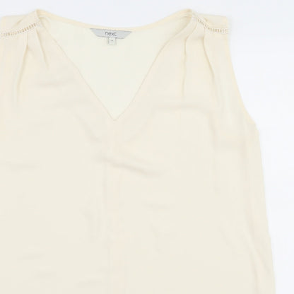 Womens UK Size 10 NEXT Ivory Basic Blouse