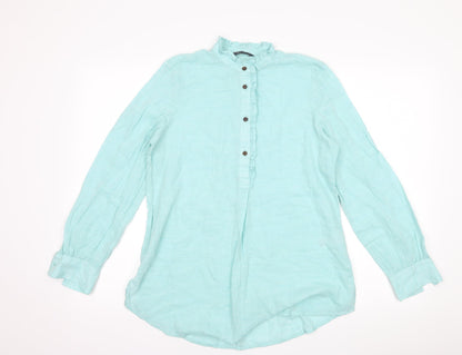 Womens UK Size 8 Marks and Spencer Blue Basic Blouse