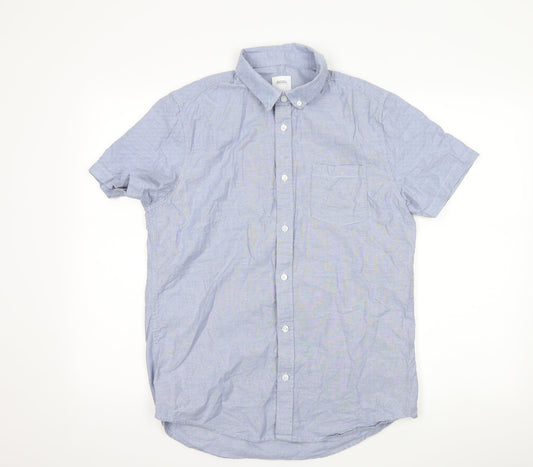 Mens UK Size M Burton Blue  Button-Up Short Sleeve Casual Shirt