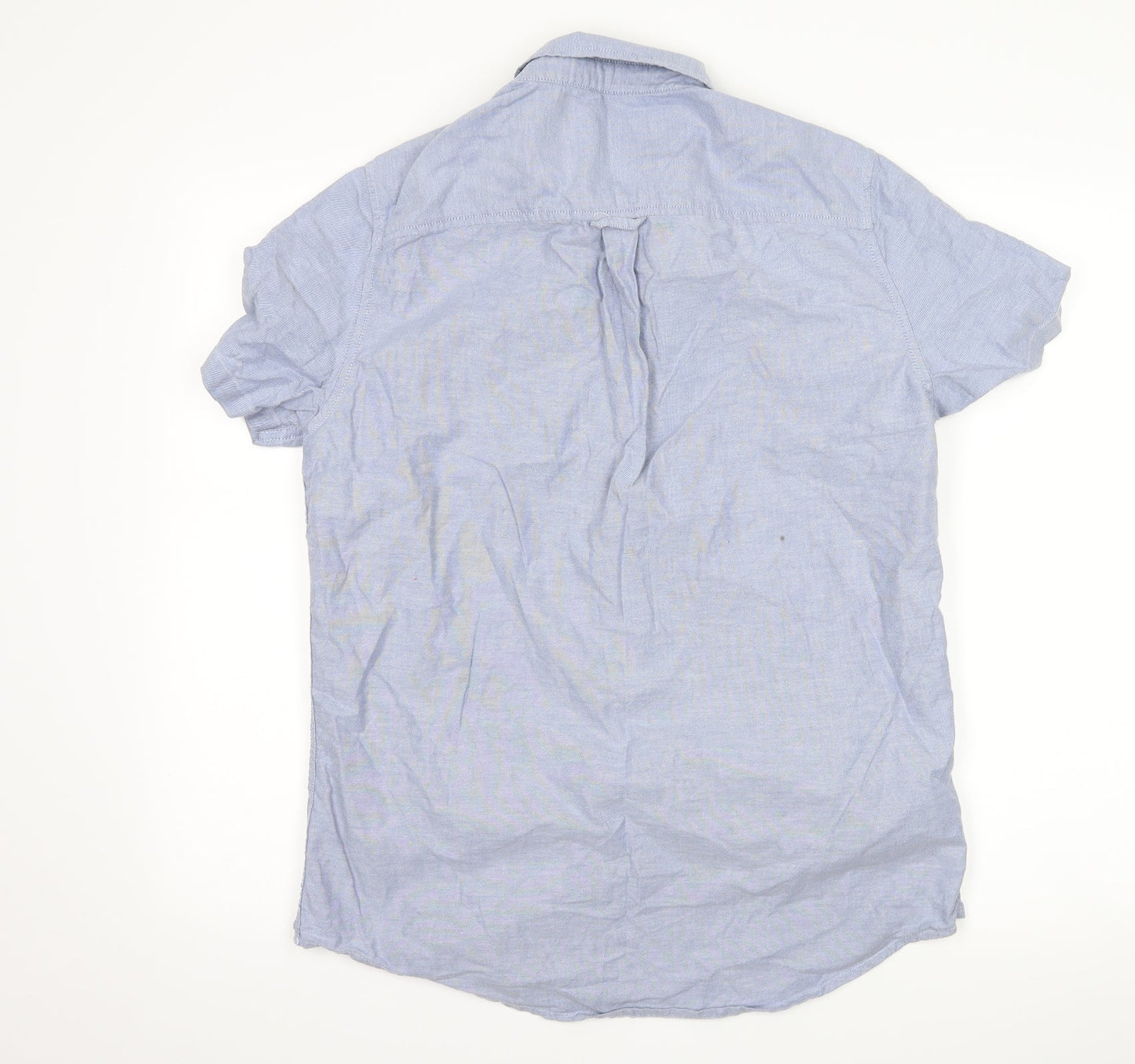 Mens UK Size M Burton Blue  Button-Up Short Sleeve Casual Shirt