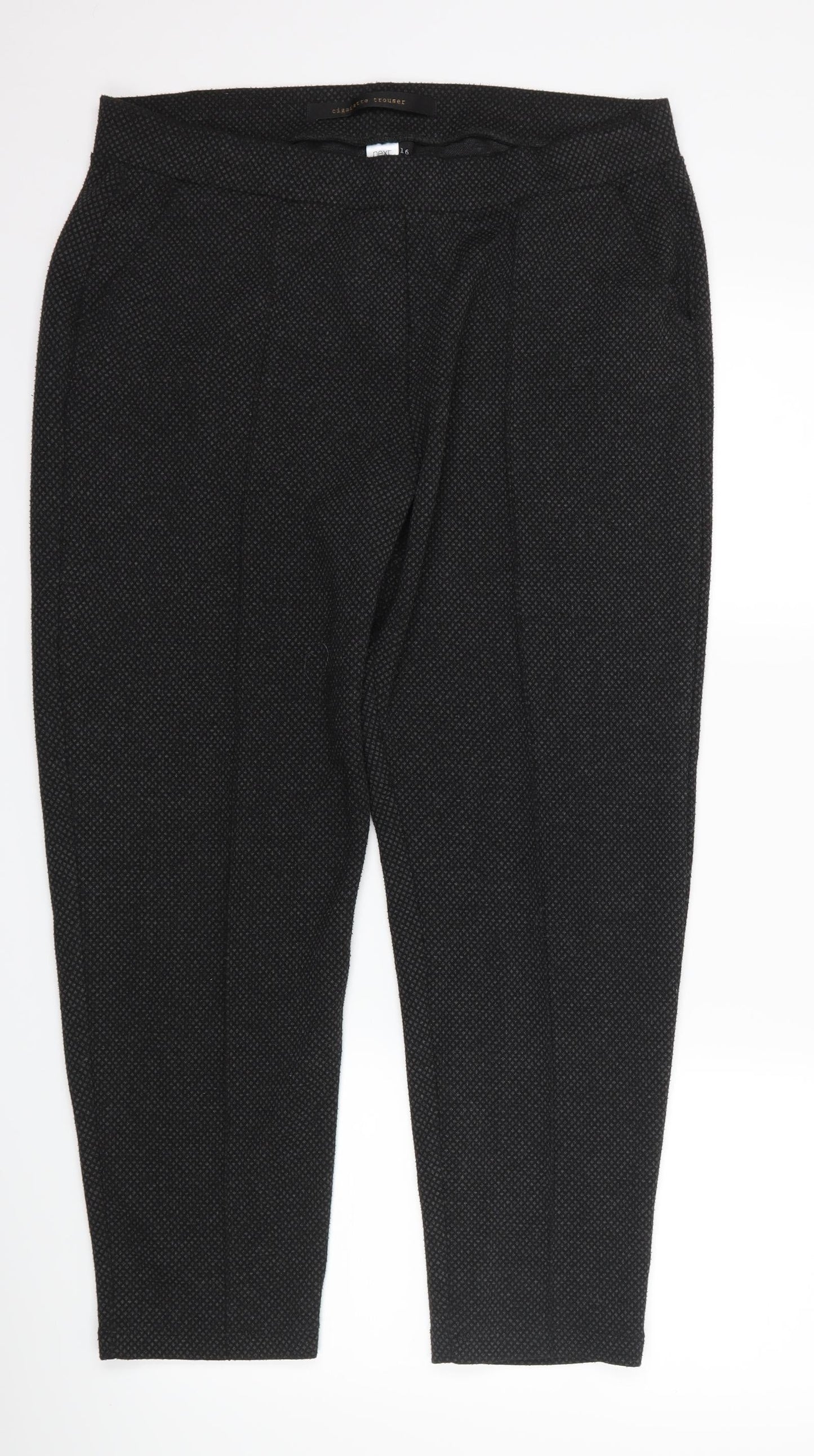 Womens UK Size 16 NEXT Regular Fit  Black Trousers