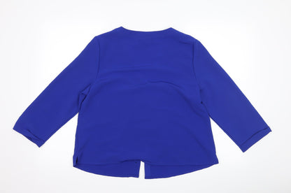 Womens UK Size 14 New Look Blue Basic Button-Up
