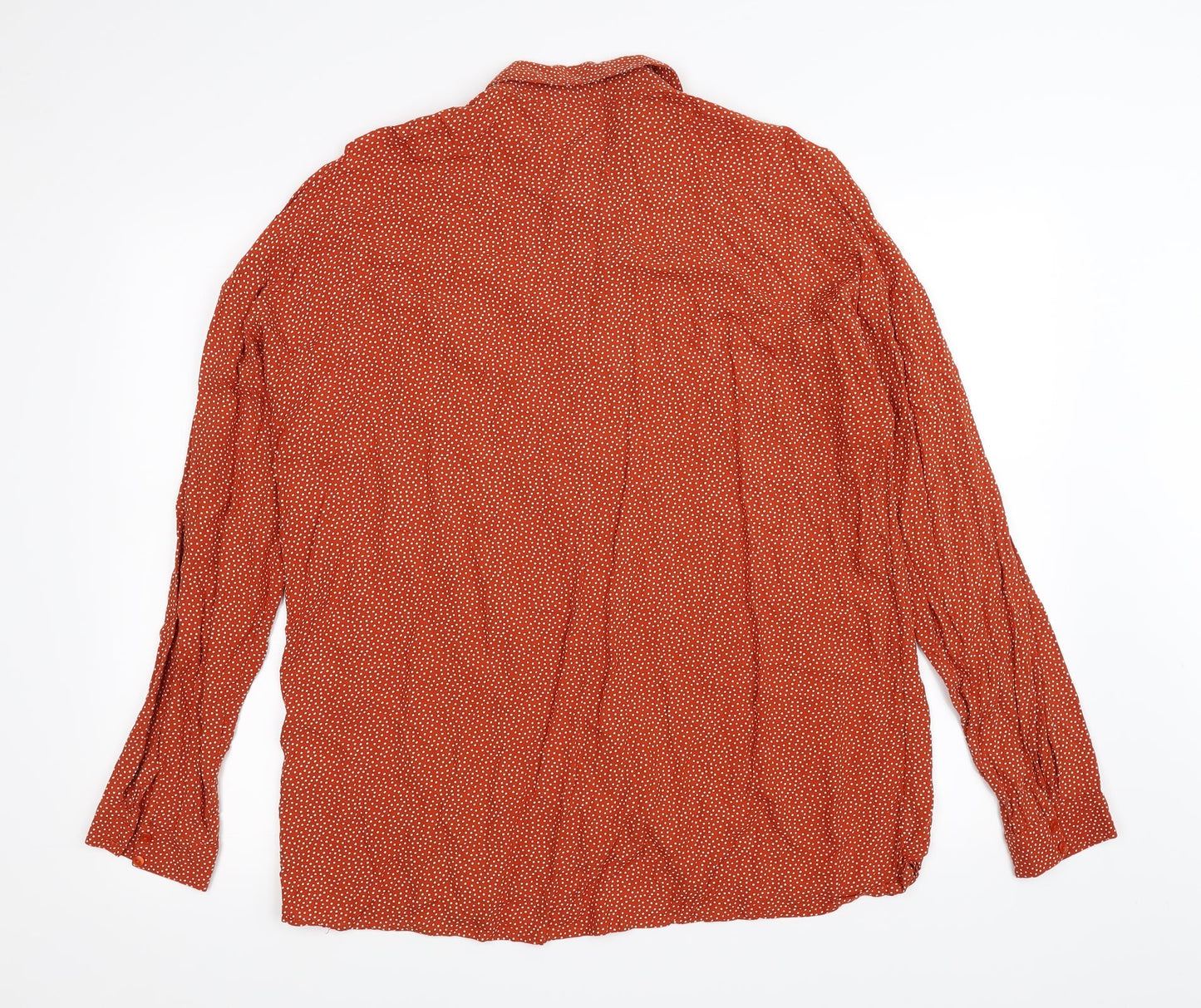 Womens UK Size 42 VILA Orange Basic Button-Up