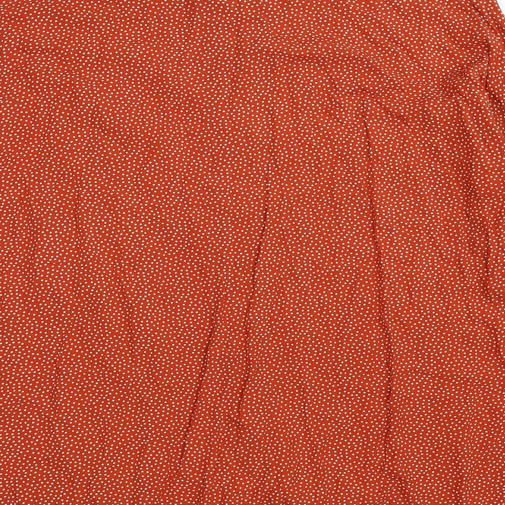 Womens UK Size 42 VILA Orange Basic Button-Up