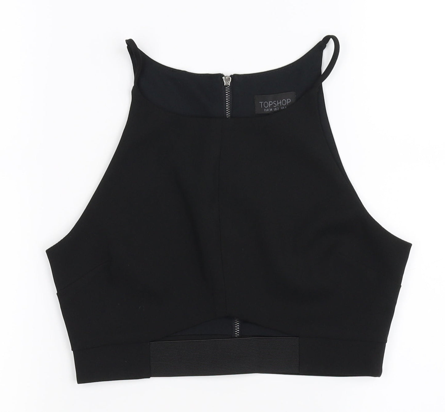 Womens UK Size 6 Topshop Black Basic Tank