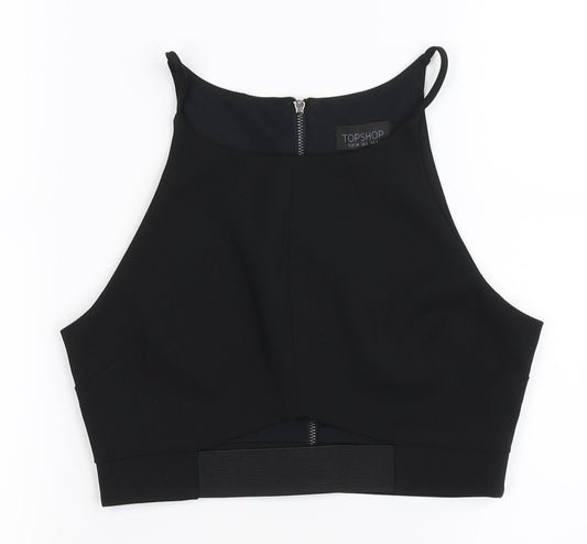 Womens UK Size 6 Topshop Black Basic Tank