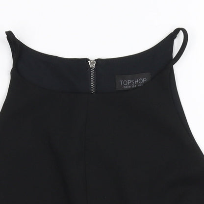 Womens UK Size 6 Topshop Black Basic Tank