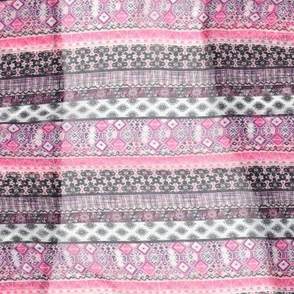 Candy Couture Girls Black Chevron  Kimono Blouse Size 12 Years  - see through