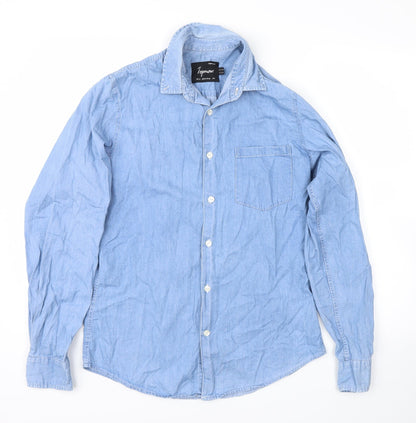 Topman Mens Blue    Button-Up Size S
