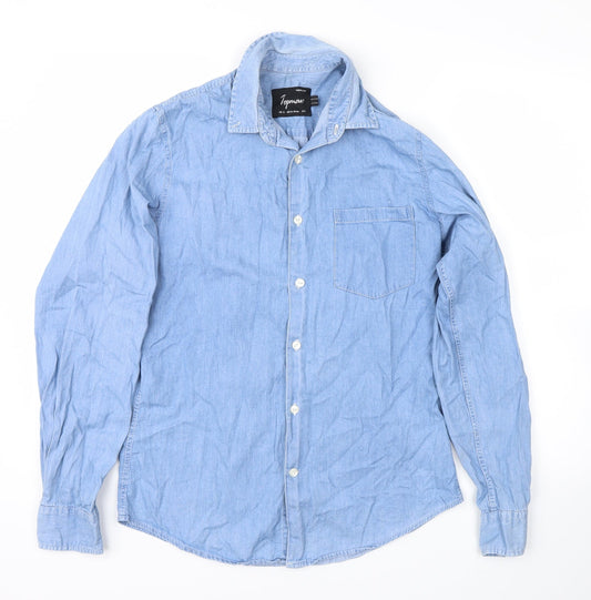Topman Mens Blue    Button-Up Size S