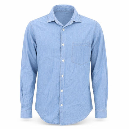 Mens UK Size S Topman Blue  Button-Up Long Sleeve Casual Shirt