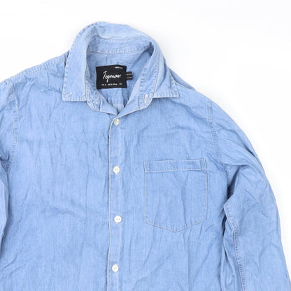 Topman Mens Blue    Button-Up Size S