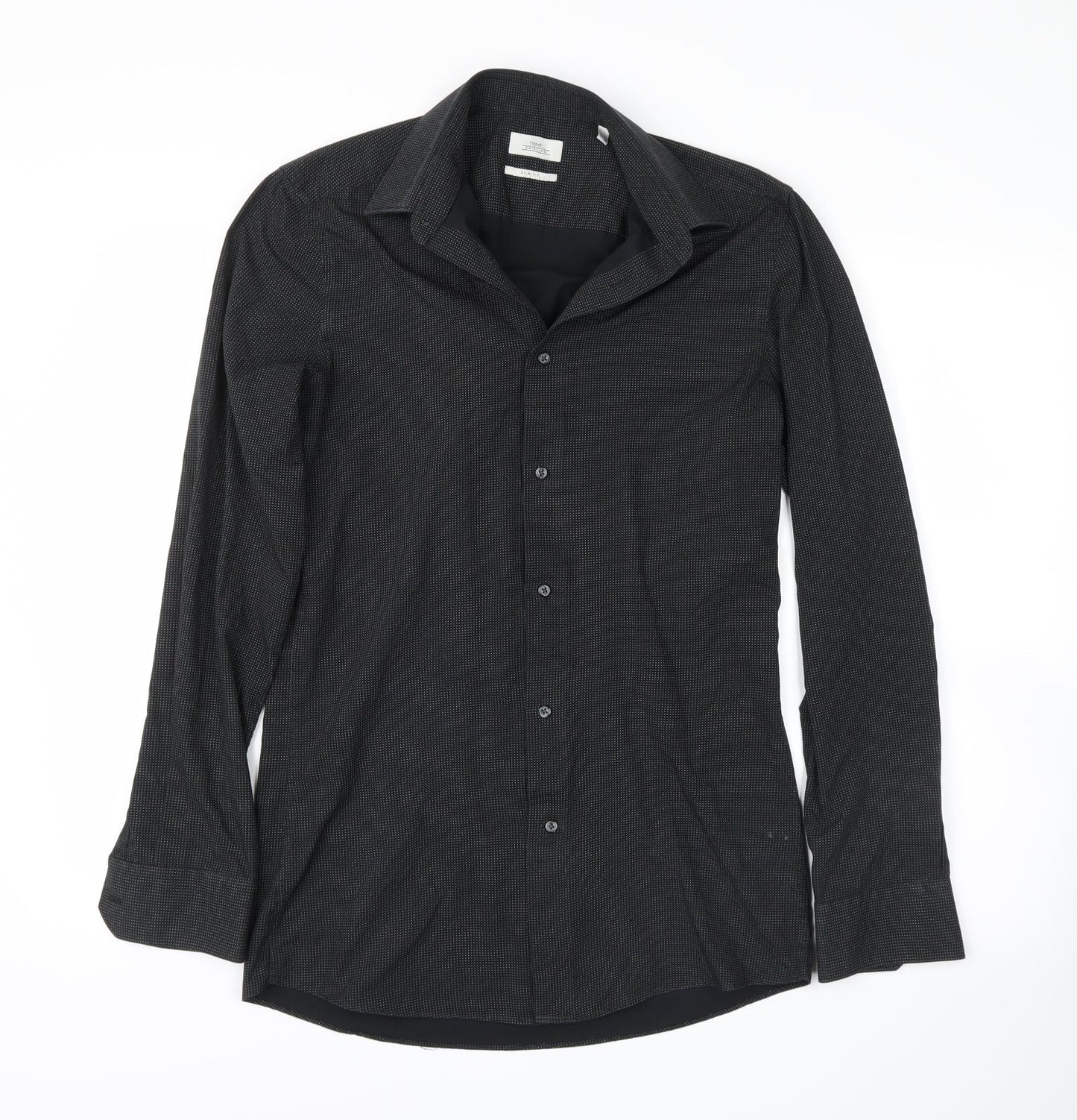 Topman Mens Blue Polka Dot   Dress Shirt Size S