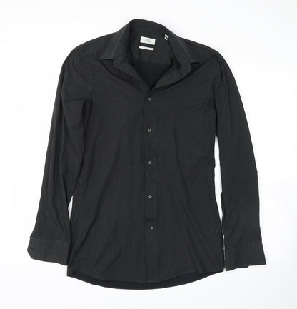 Topman Mens Blue Polka Dot   Dress Shirt Size S