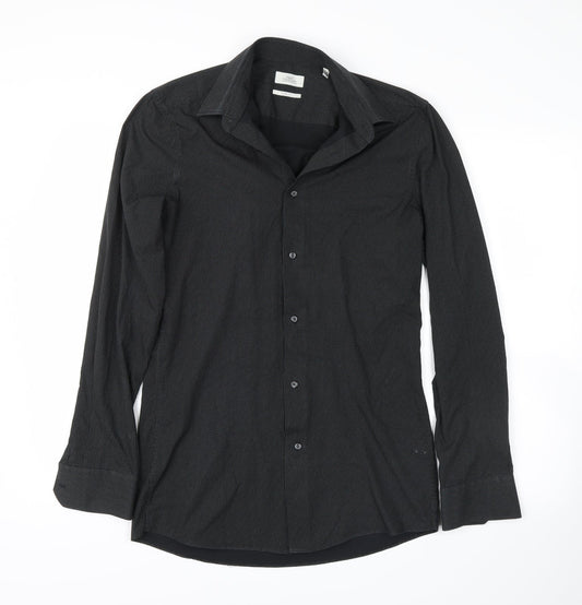 Topman Mens Blue Polka Dot   Dress Shirt Size S