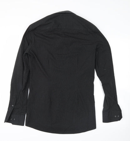 Topman Mens Blue Polka Dot   Dress Shirt Size S