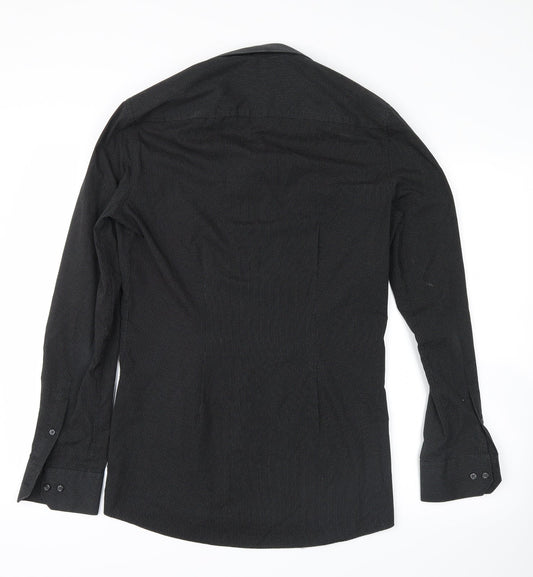 Topman Mens Blue Polka Dot   Dress Shirt Size S