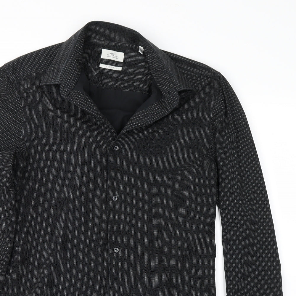 Topman Mens Blue Polka Dot   Dress Shirt Size S