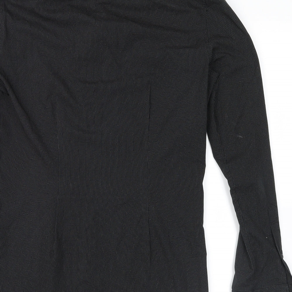 Topman Mens Blue Polka Dot   Dress Shirt Size S