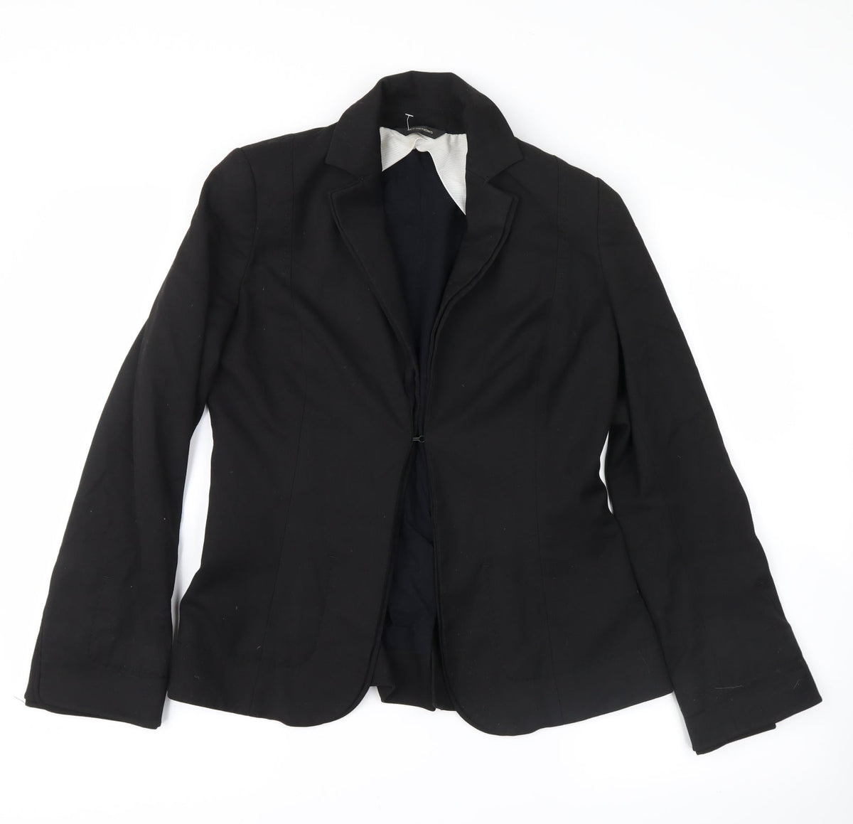 Additional front view of definitions women’s black jacket suit jacket, size UK 8