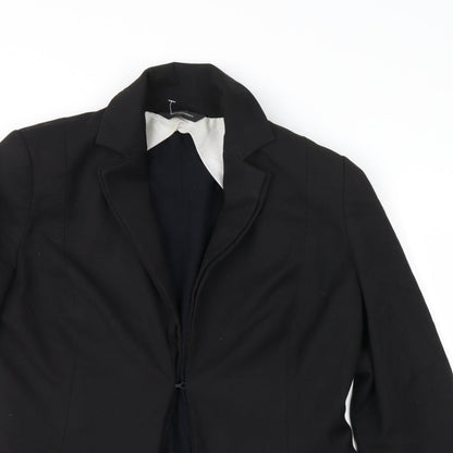 Close-up detail of definitions women’s black jacket suit jacket, size UK 8