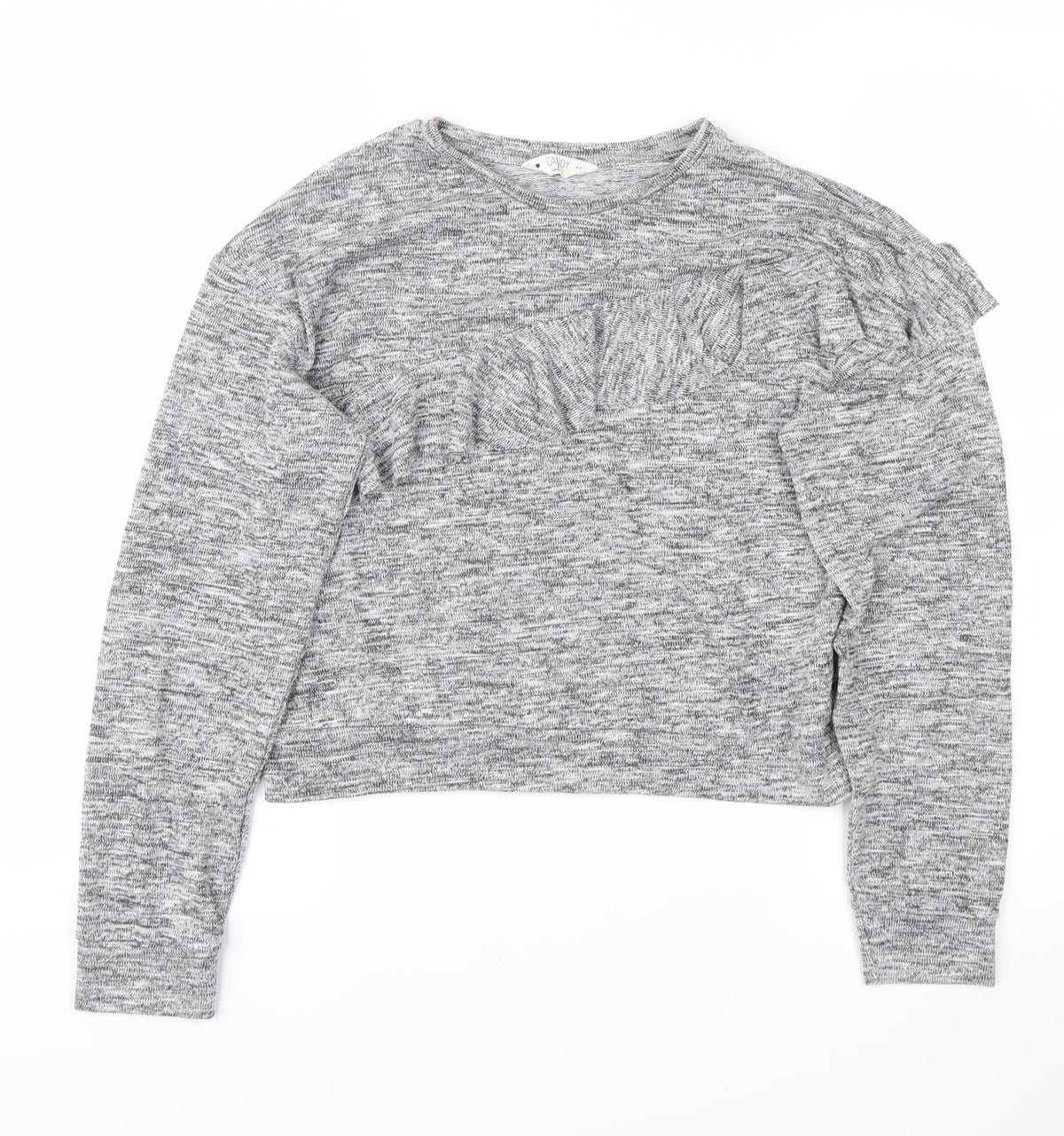 Additional front view of Candy Couture girls’ grey jumper, size 13, years