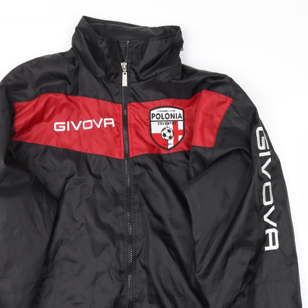 Mens UK Size M Givova Black Anorak Coat