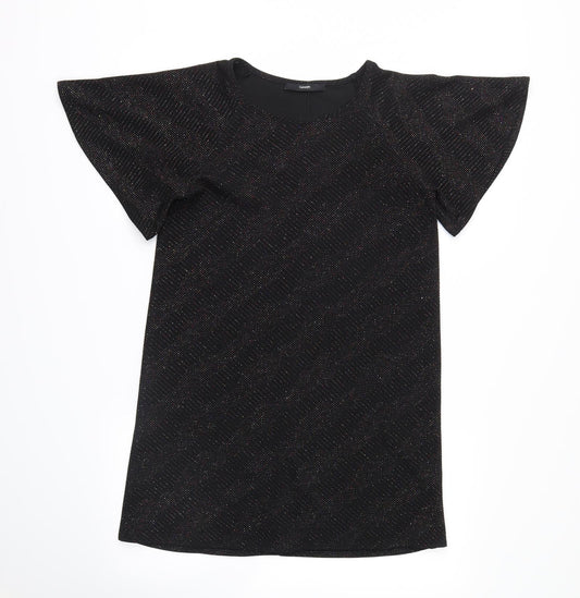George Womens Black   T-Shirt Dress  Size 8