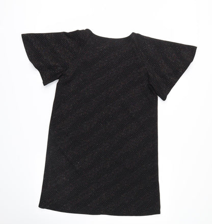 George Womens Black   T-Shirt Dress  Size 8