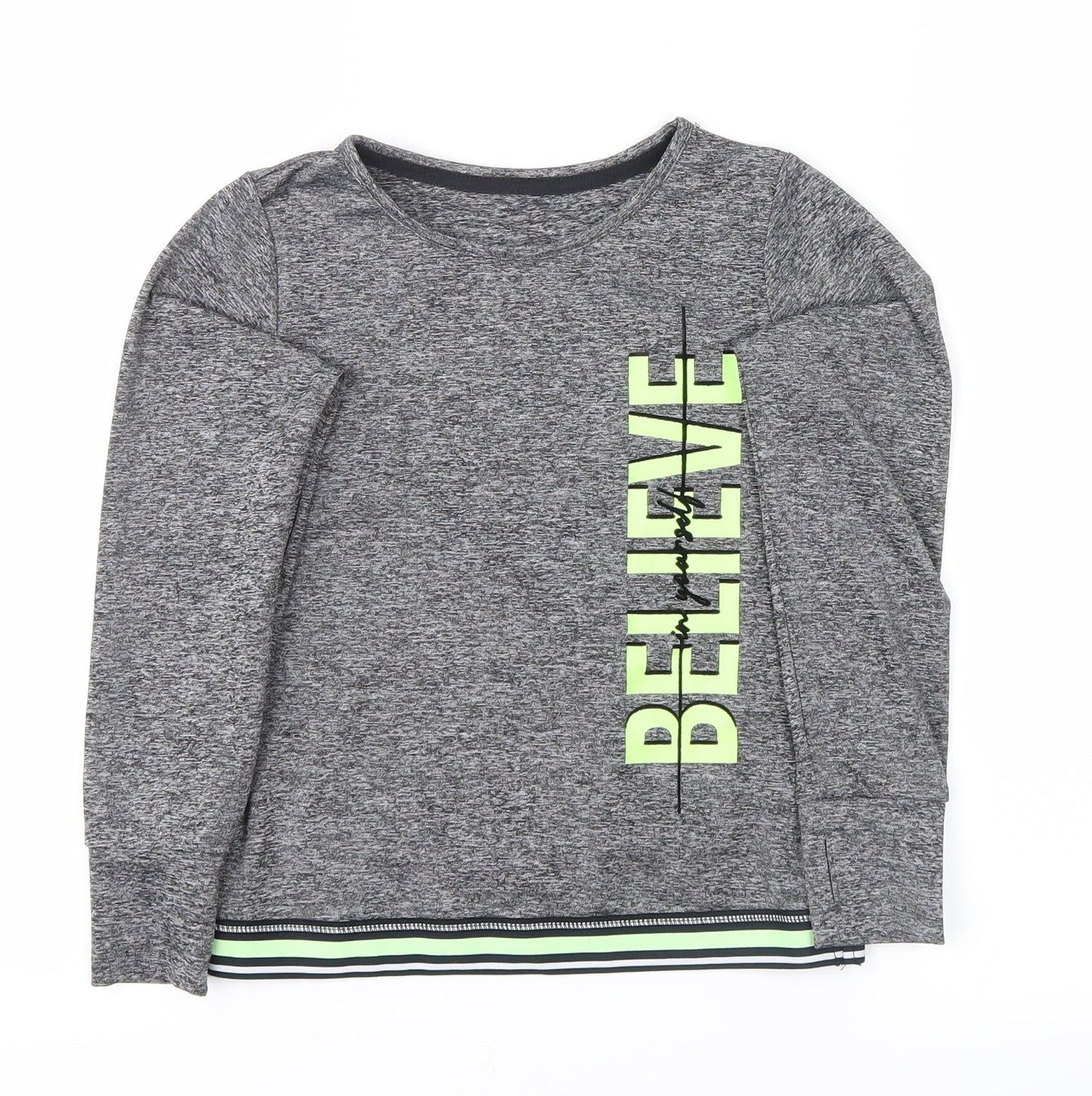 George Boys Grey Striped  Pullover Sweatshirt Size 8-9 Years  - believe