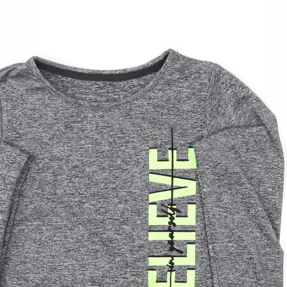George Boys Grey Striped  Pullover Sweatshirt Size 8-9 Years  - believe