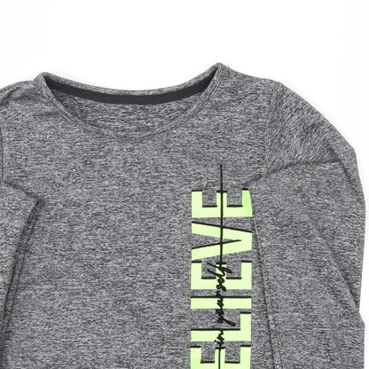 George Boys Grey Striped  Pullover Sweatshirt Size 8-9 Years  - believe