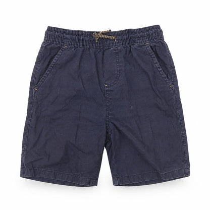 Front view of denim co boys’ blue cargo shorts, size 6-7, years