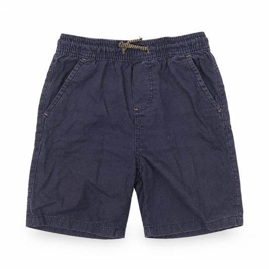 Front view of denim co boys’ blue cargo shorts, size 6-7, years