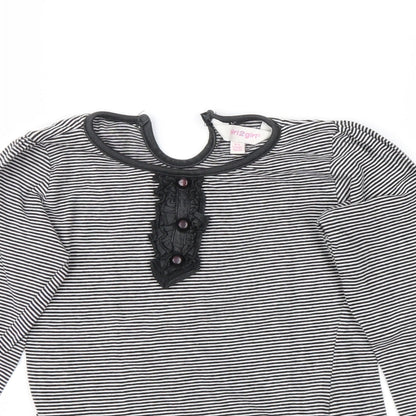 girl2girl Girls Black Striped  Basic Casual Size 4-5 Years