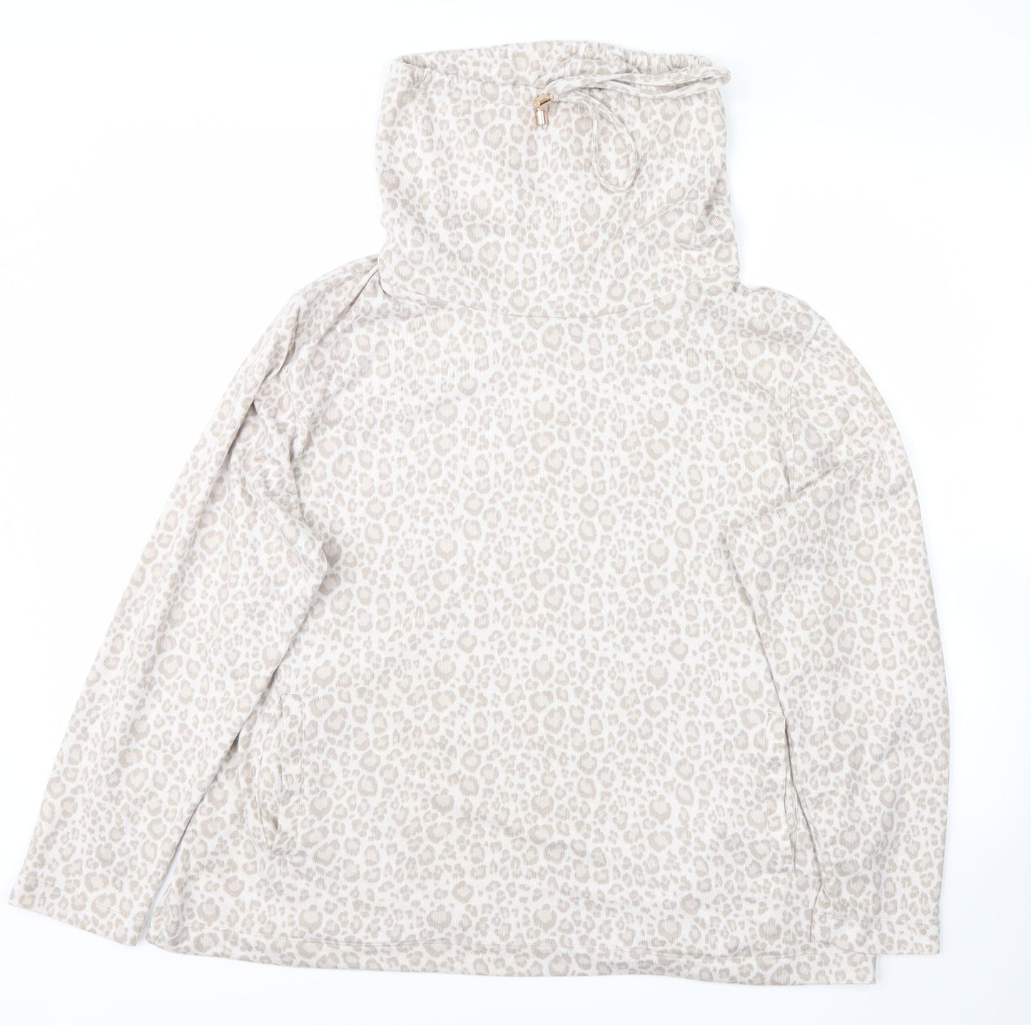 F&F Womens Beige Animal Print  Pullover Jumper Size L