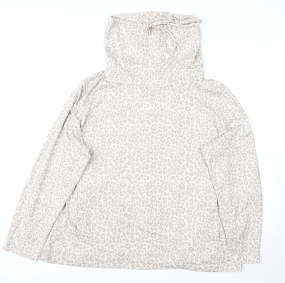 F&F Womens Beige Animal Print  Pullover Jumper Size L