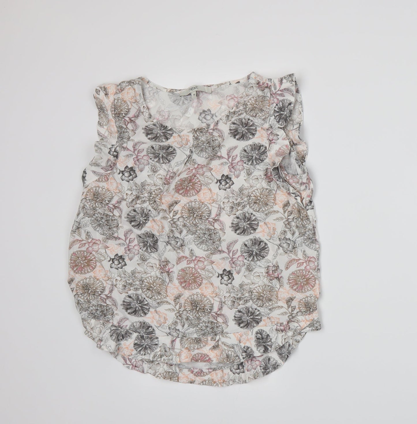 Womens UK Size 10 NEXT White Basic Tank