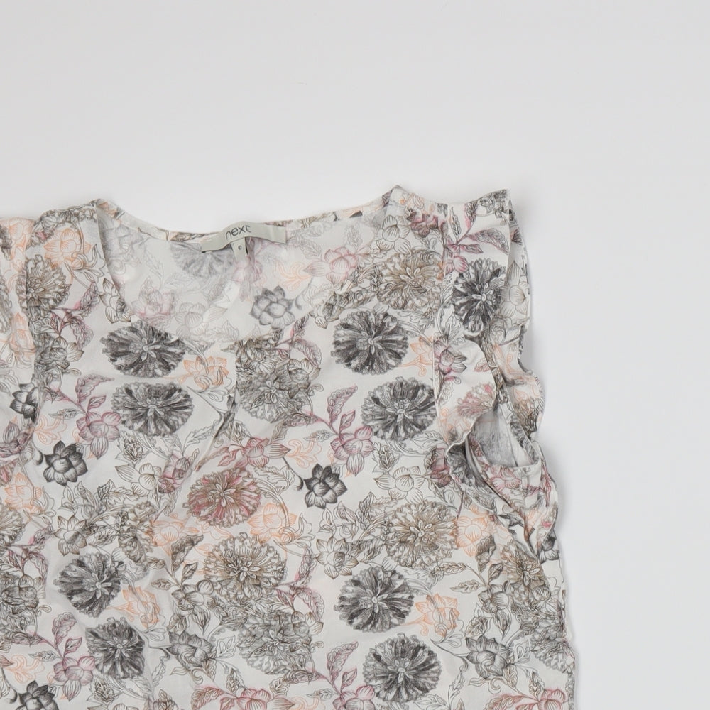 Womens UK Size 10 NEXT White Basic Tank